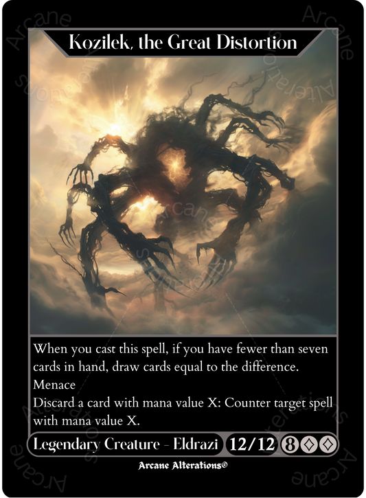 Kozilek, the Great Distortion - High Quality Altered Art Custom Proxy Cards