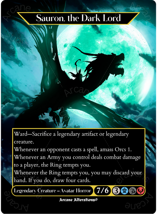 Sauron, the Dark Lord - Full Art Altered Art Custom Proxy Cards