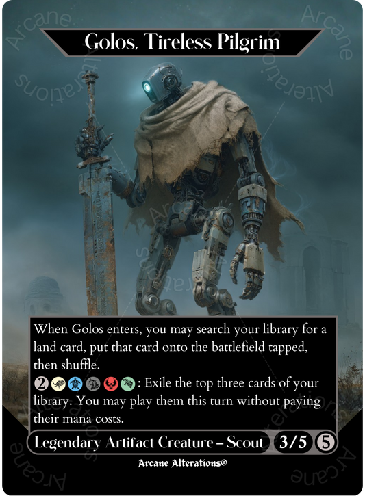 Golos, Tireless Pilgrim - Full Art Altered Art Custom Proxy Cards