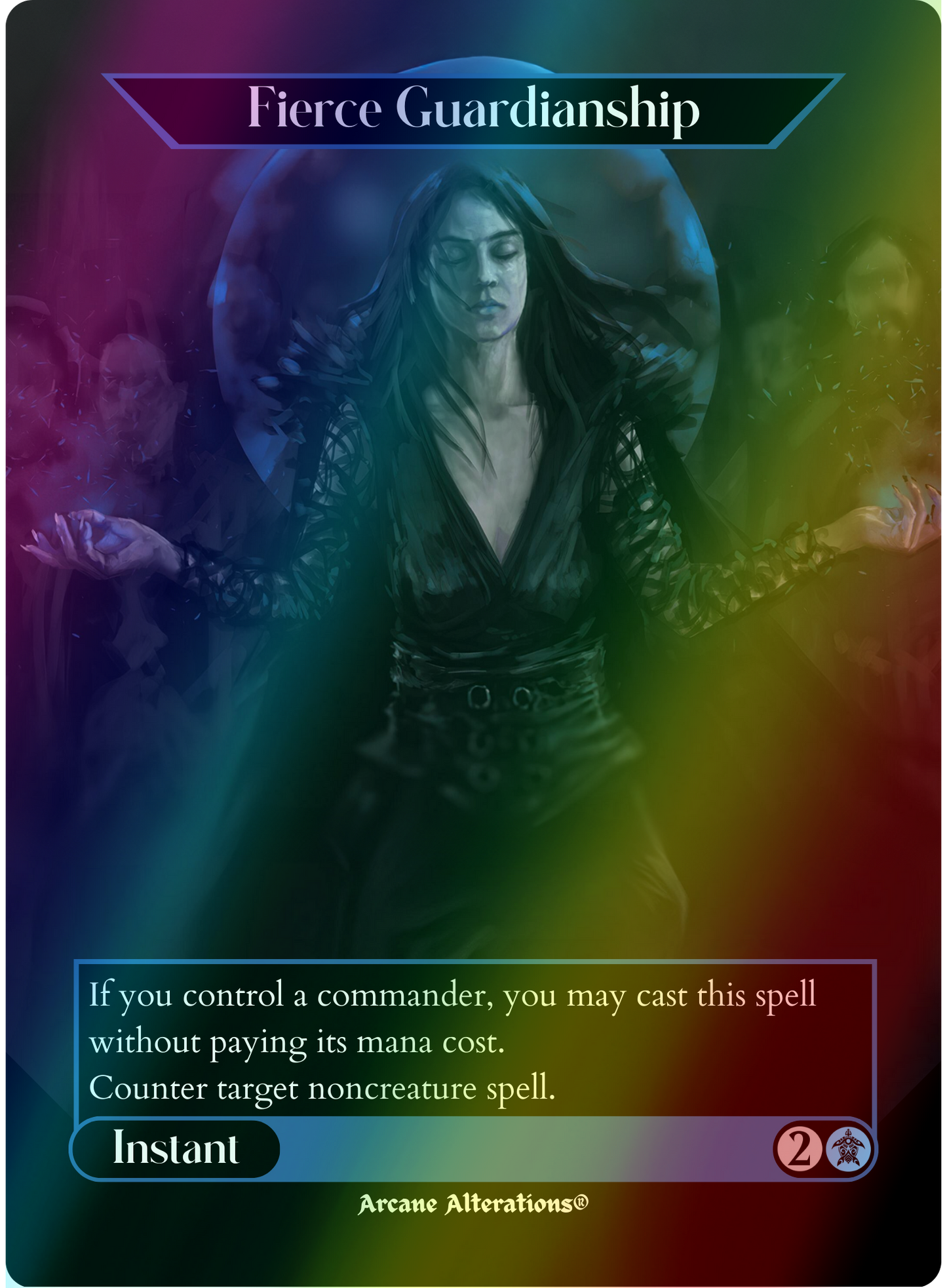 Fierce Guardianship - Full Art Altered Art Custom Proxy Cards