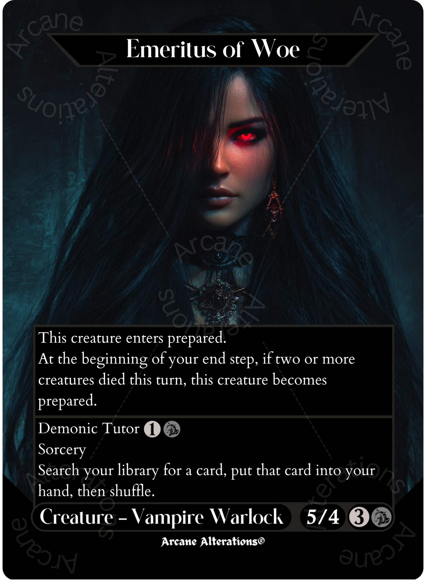 Emeritus of Woe - Full Art Altered Art Custom Proxy Cards