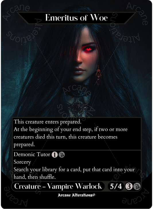 Emeritus of Woe - Full Art Altered Art Custom Proxy Cards