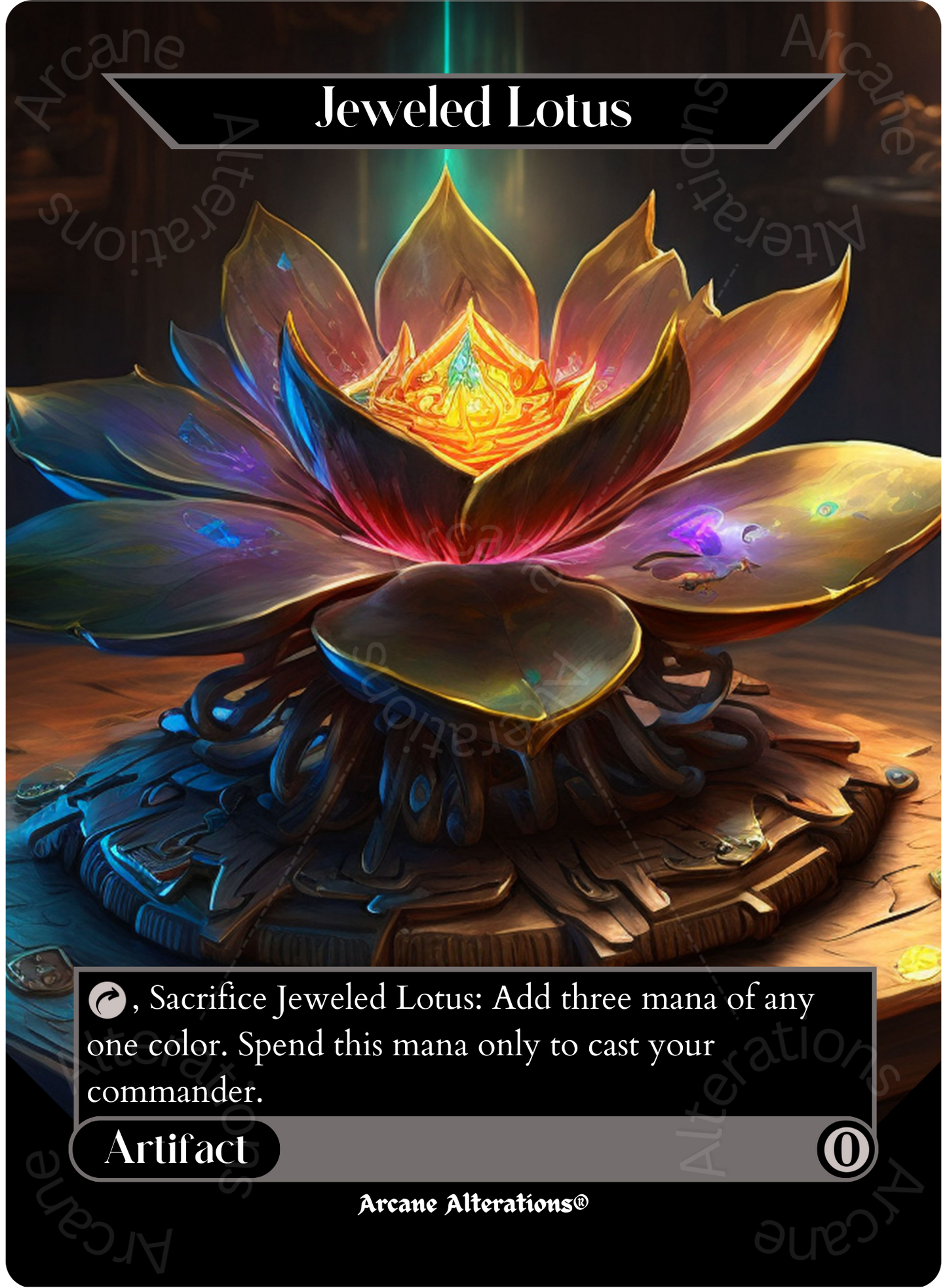 Jeweled Lotus - Full Art Altered Art Custom Proxy Cards