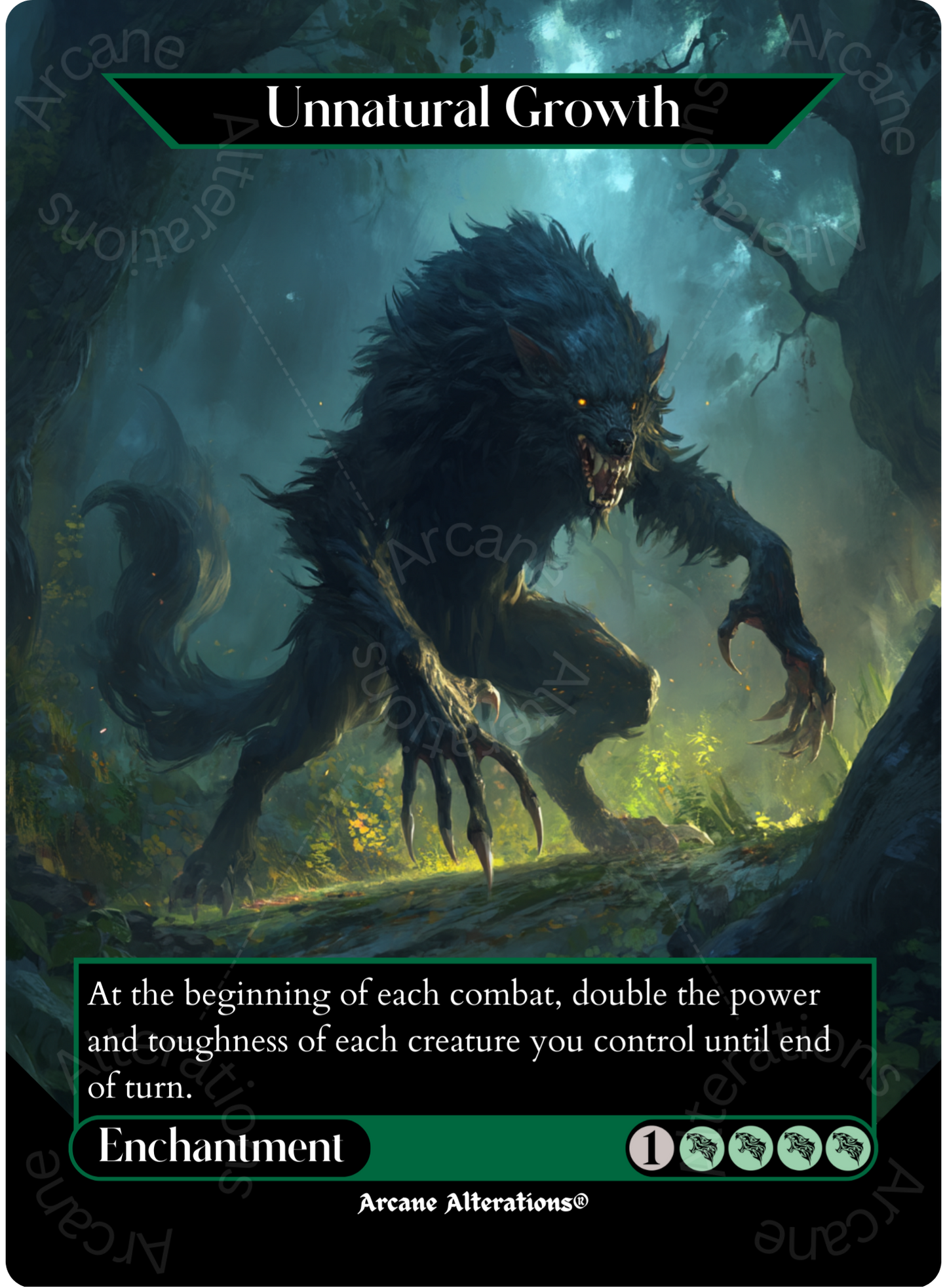 Unnatural Growth - Full Art Altered Art Custom Proxy Cards