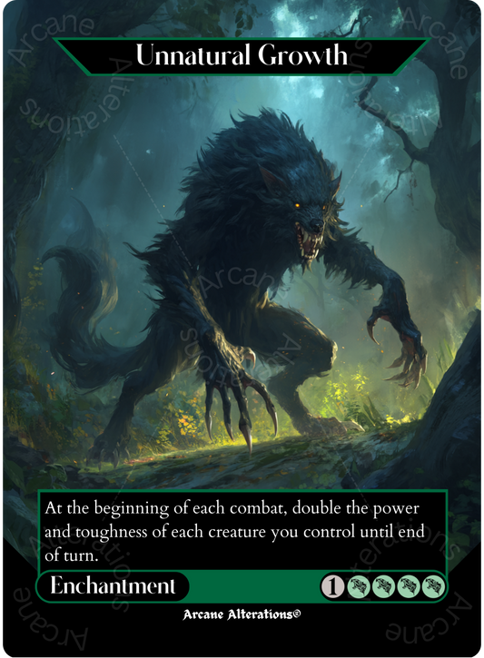 Unnatural Growth - Full Art Altered Art Custom Proxy Cards