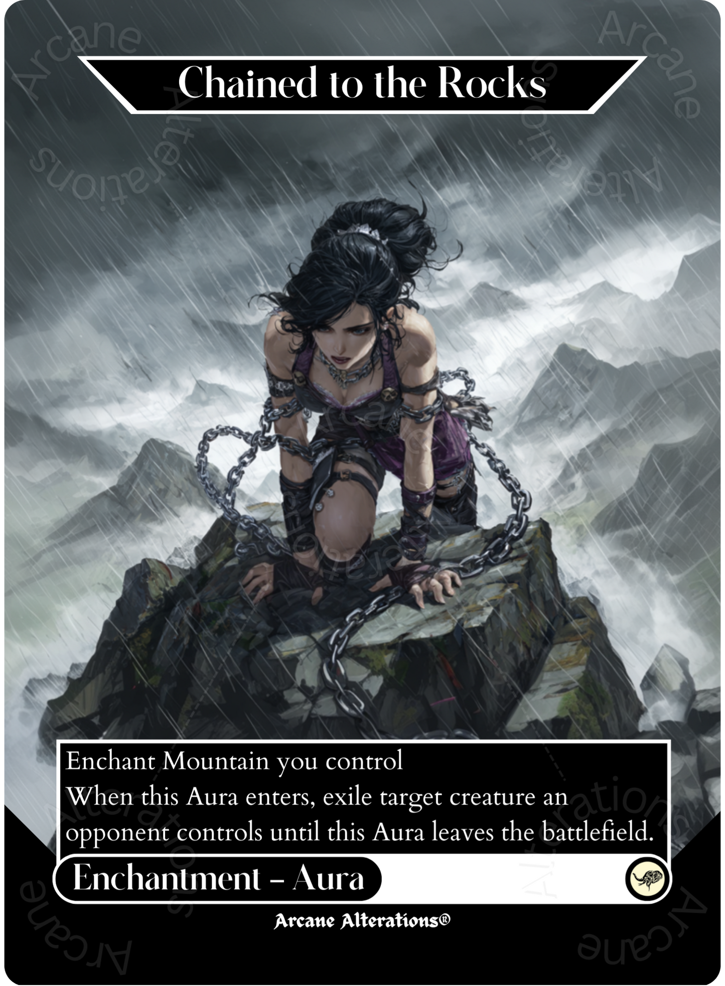 Chained to the Rocks - Full Art Altered Art Custom Proxy Cards