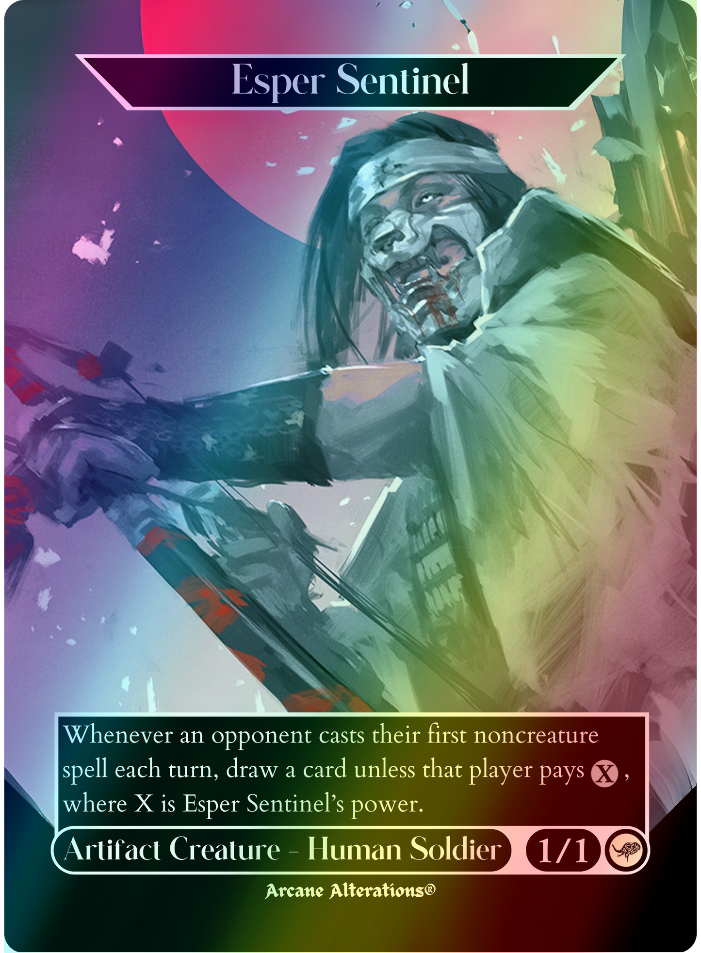 Esper Sentinel - Full Art Altered Art Custom Proxy Cards