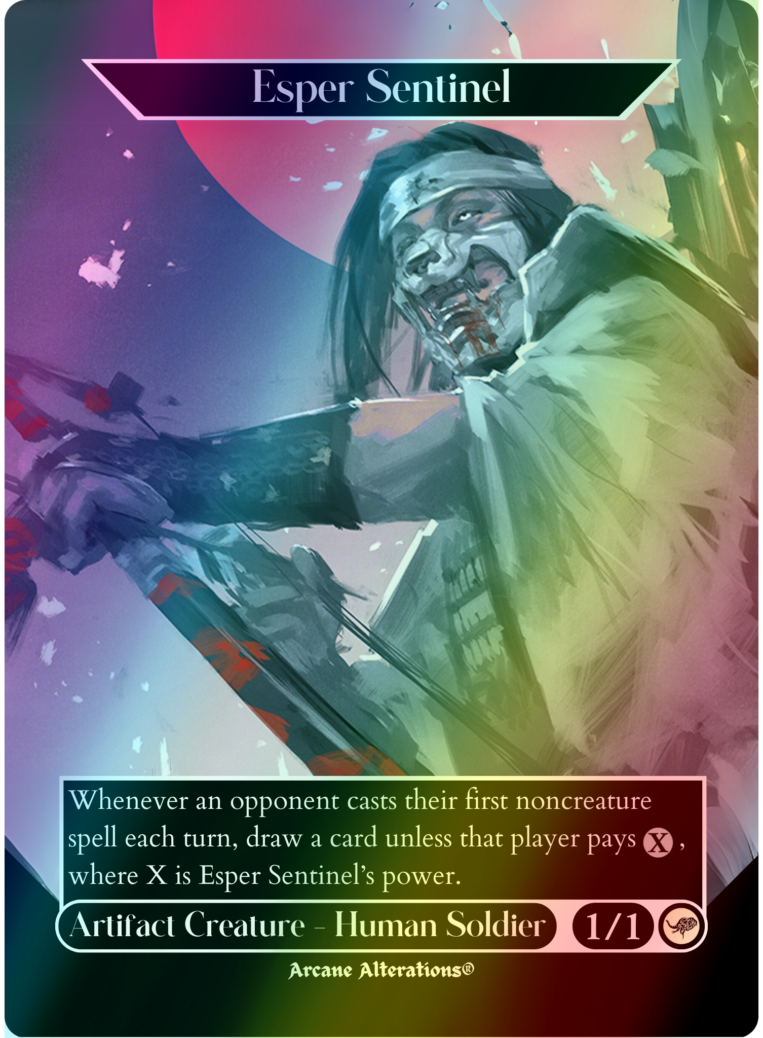 esper card sleeves Esper Sentinel - Full Art Altered Art Custom Proxy Cards