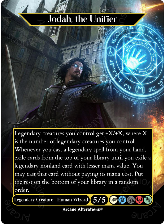 Jodah, the Unifier - Full Art Altered Art Custom Proxy Cards