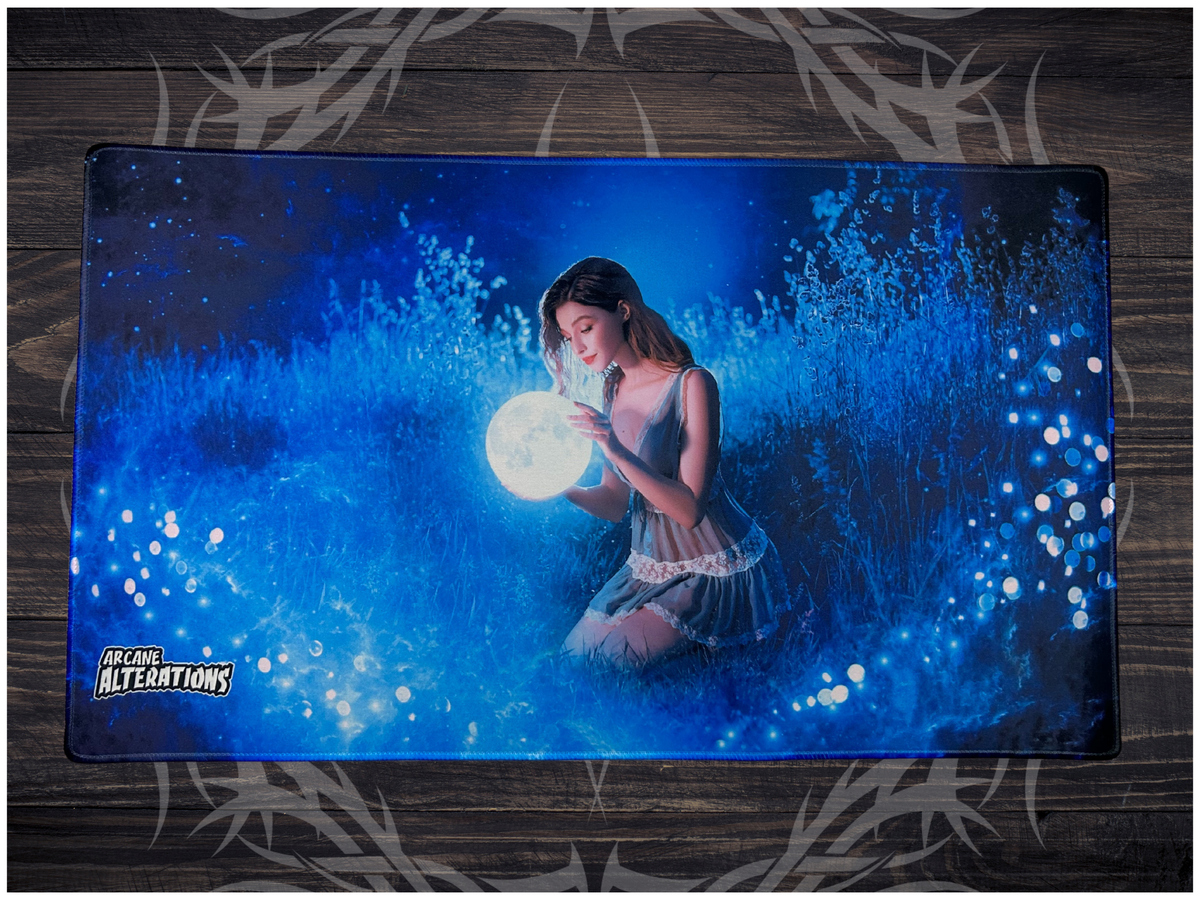 Moon Druid Stitched Edge Playmat 24"x14" (2mm)