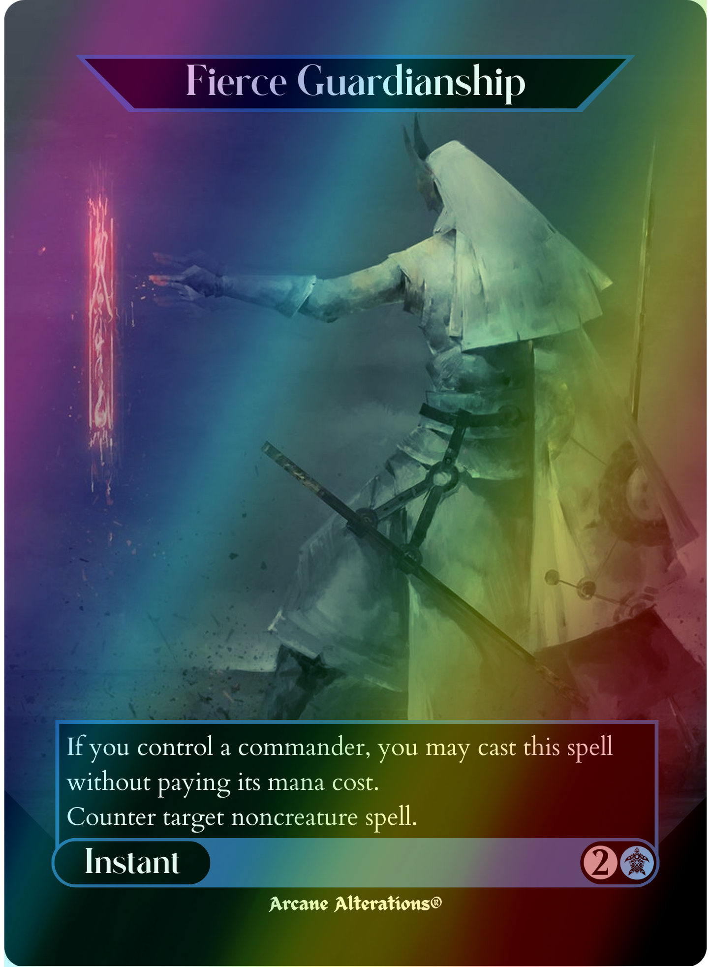 Fierce Guardianship - Full Art Altered Art Custom Proxy Cards