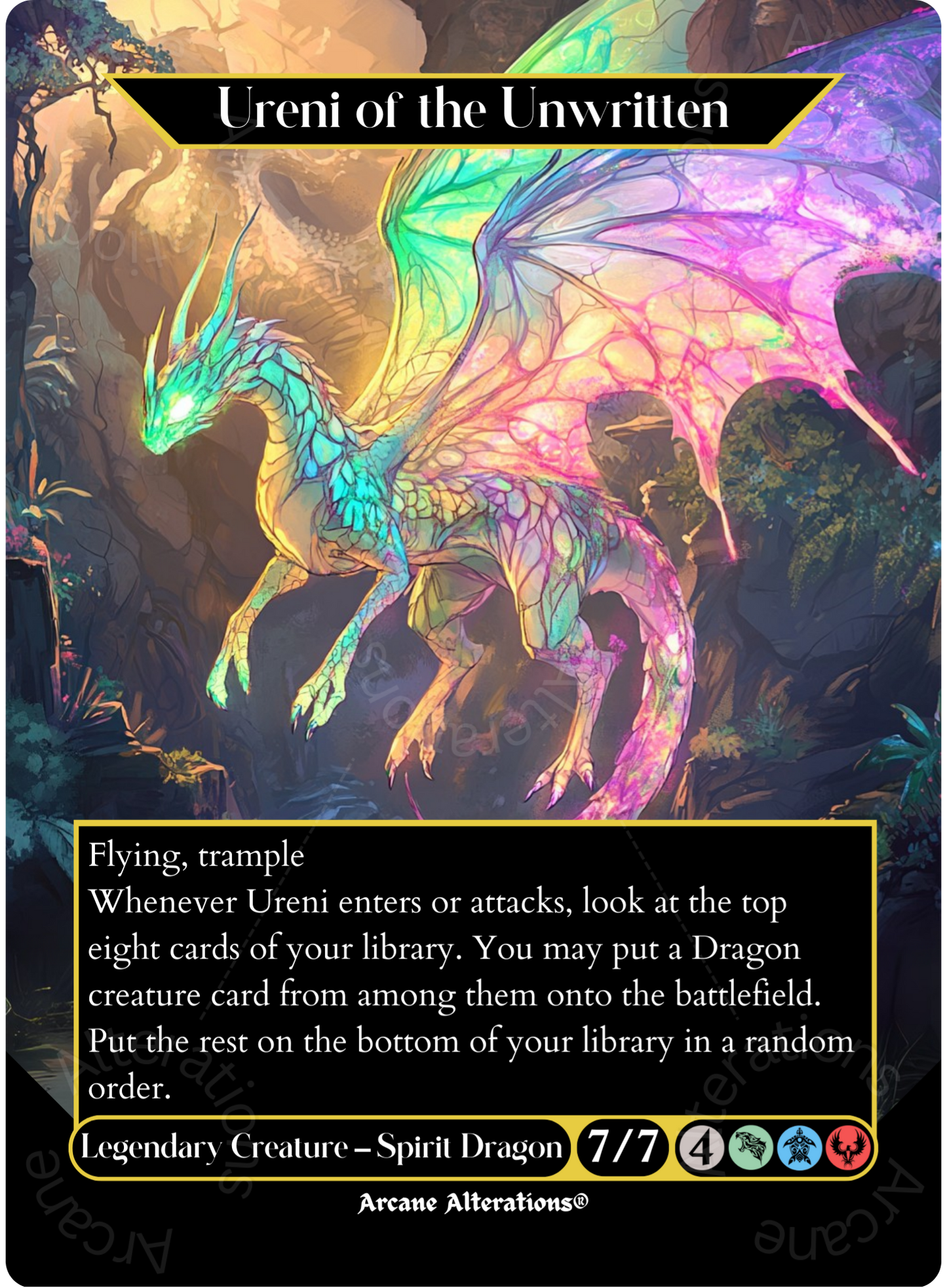 Ureni of the Unwritten - Full Art Altered Art Custom Proxy Cards