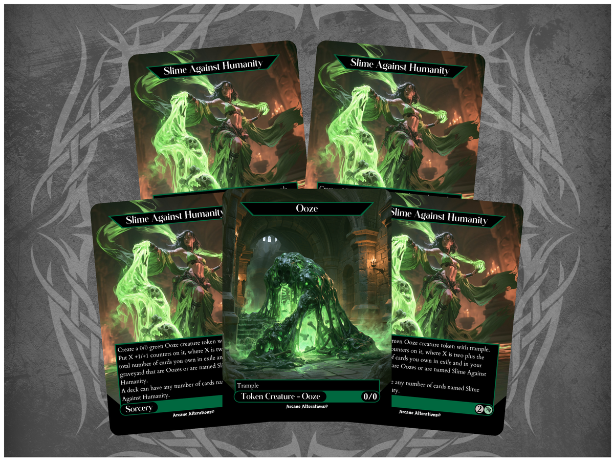 Slime Against Humanity & Ooze Token 5-10-15-Card Discount Bundle - Full Art Altered Art Custom Proxy Cards