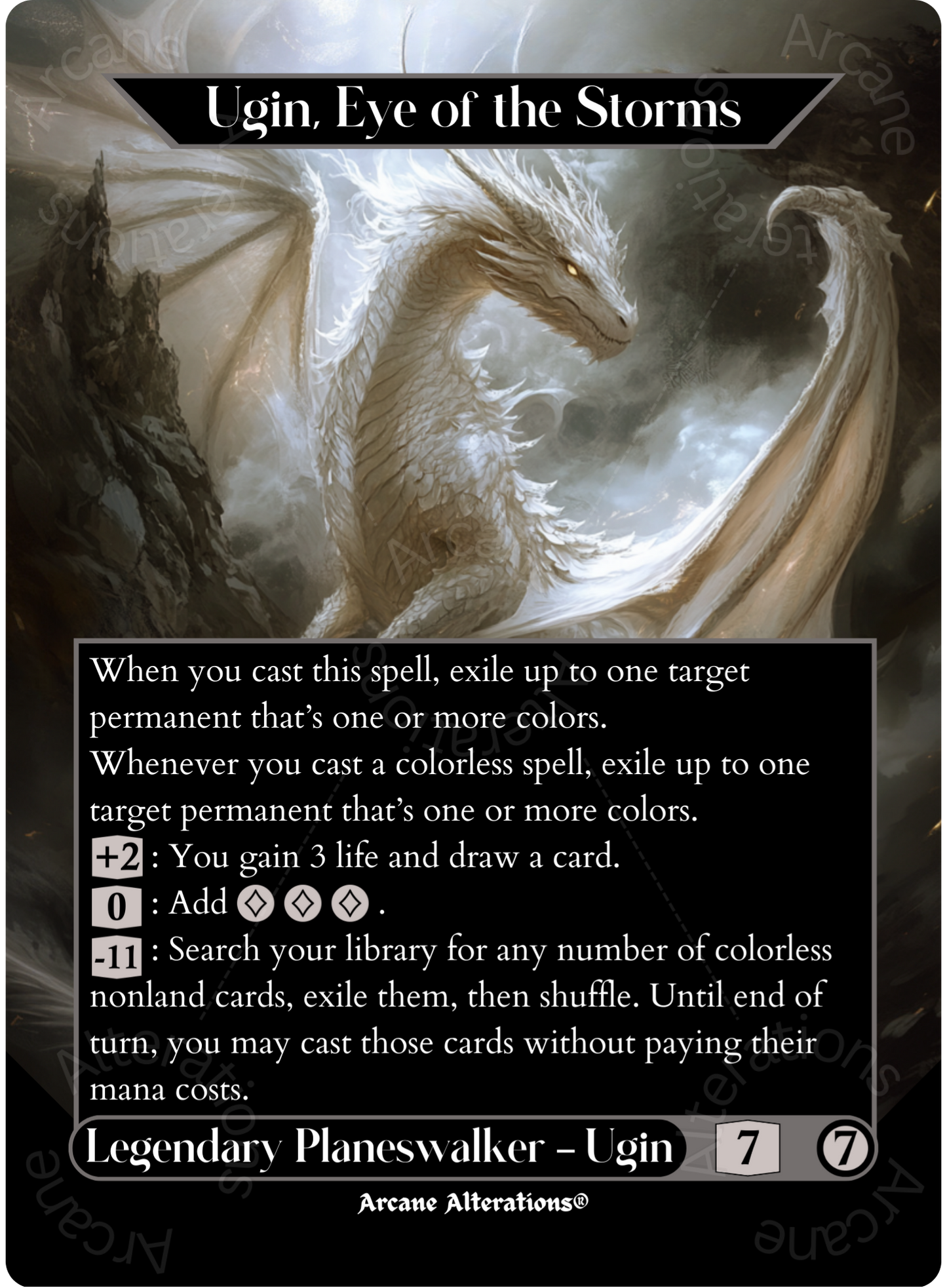 Ugin, Eye of the Storms - Full Art Altered Art Custom Proxy Cards