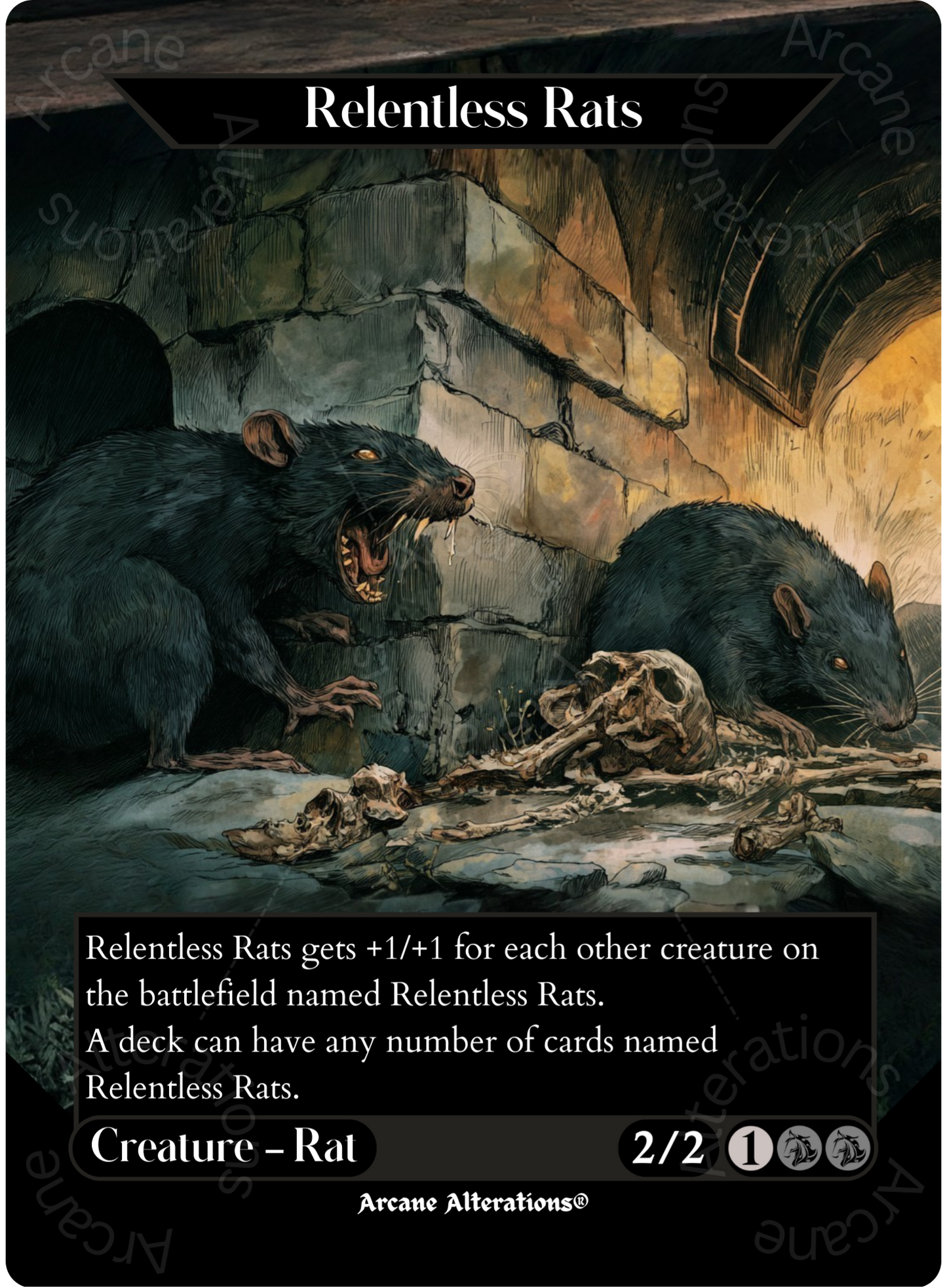 Relentless Rats - Full Art Altered Art Custom Proxy Cards