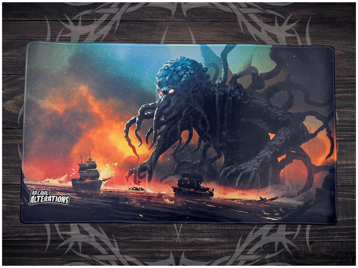 Cthulhu Stitched Edge Playmat 24"x14" (2mm)