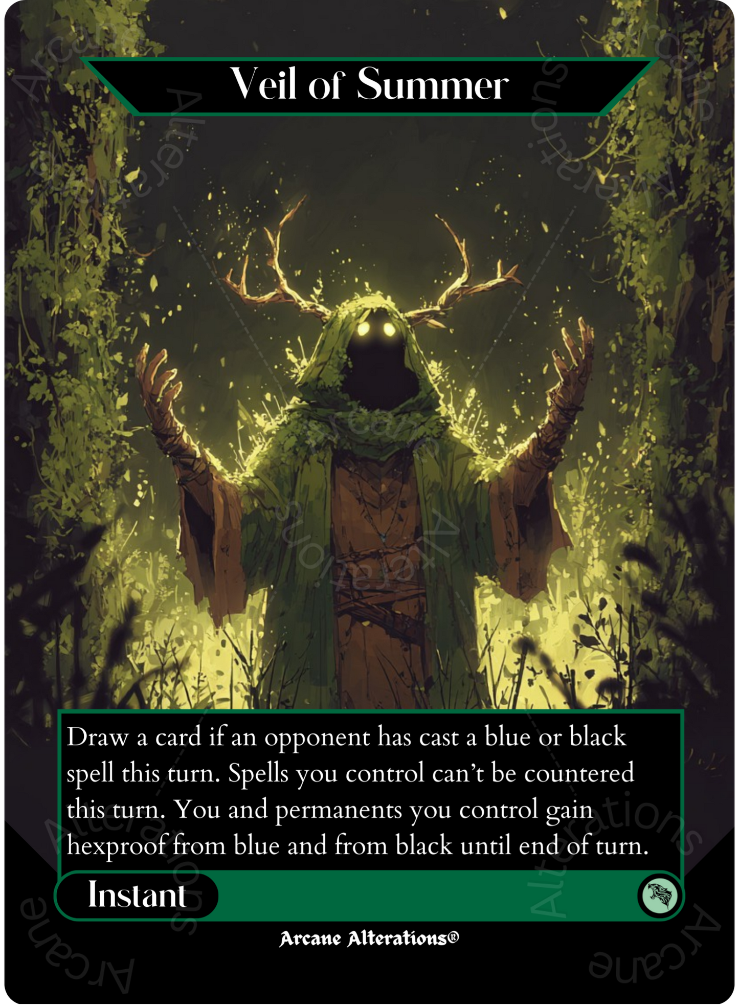 Veil of Summer - Full Art Altered Art Custom Proxy Cards