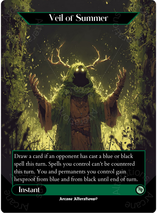 Veil of Summer - Full Art Altered Art Custom Proxy Cards