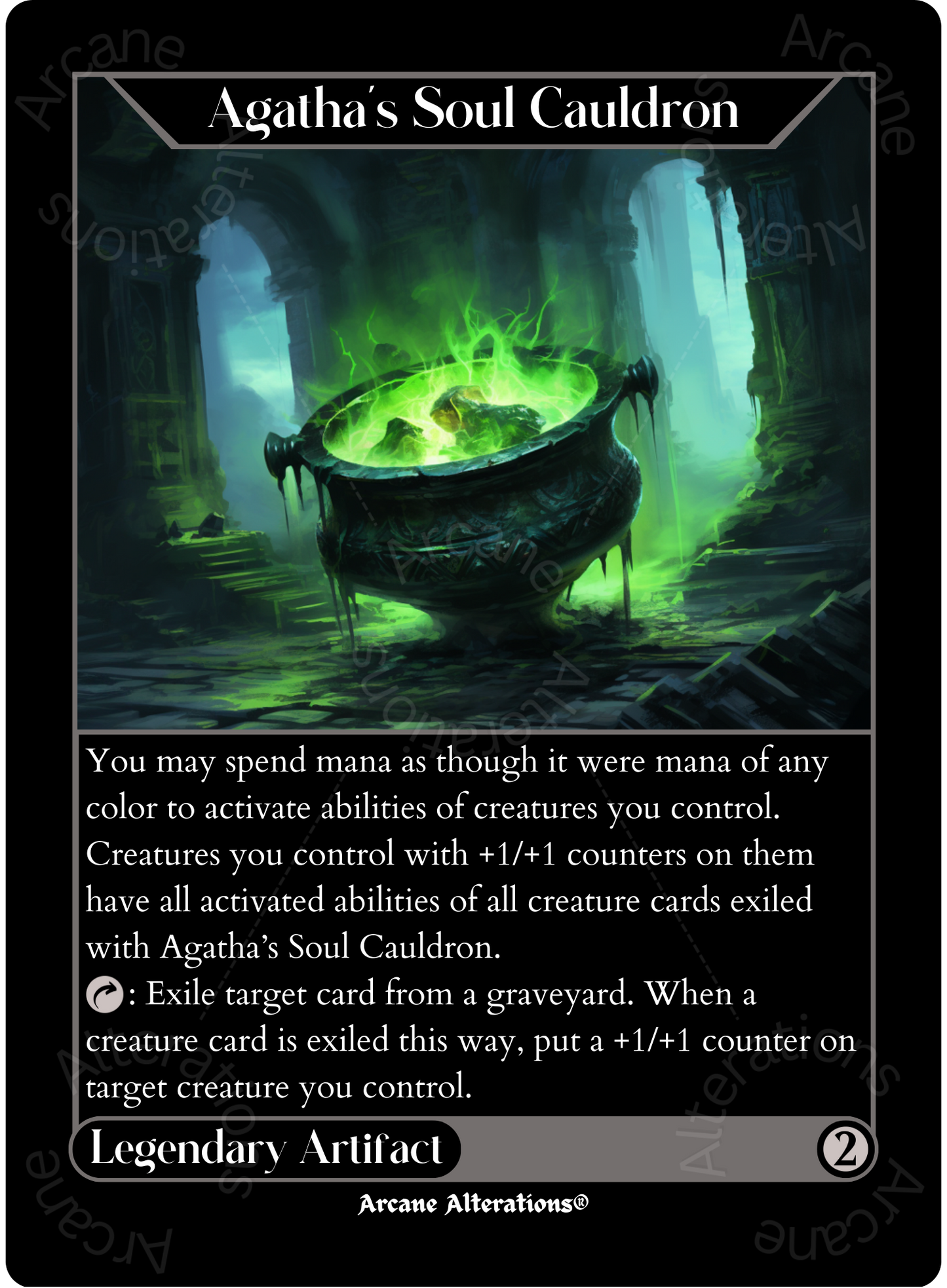 Agatha's Soul Cauldron - High Quality Altered Art Custom Proxy Cards