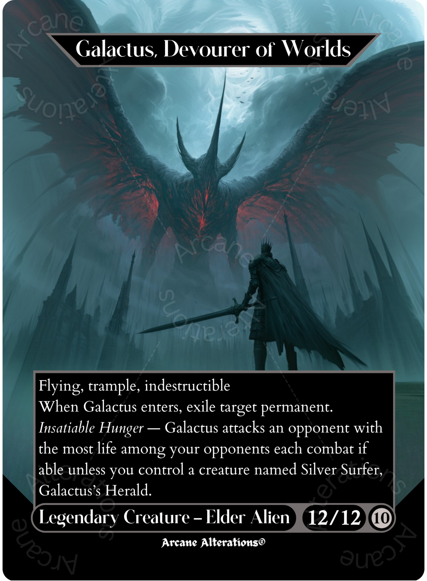 Galactus, Devourer of Worlds - Full Art Altered Art Custom Proxy Cards