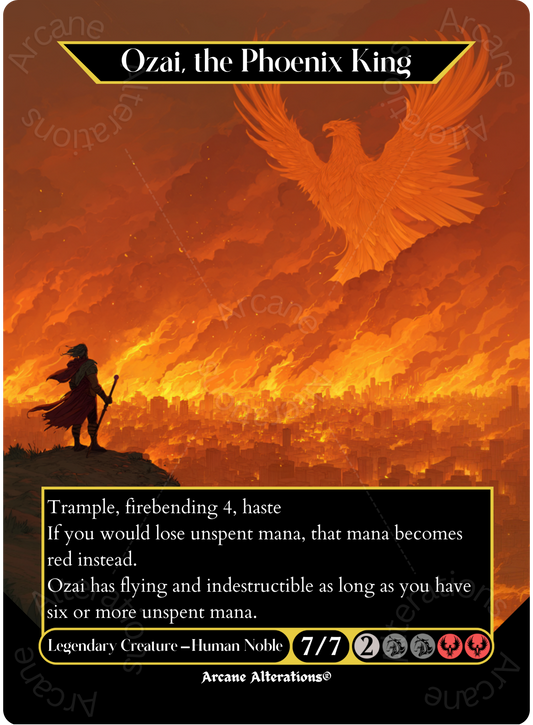 Ozai, the Phoenix King - Full Art Altered Art Custom Proxy Cards