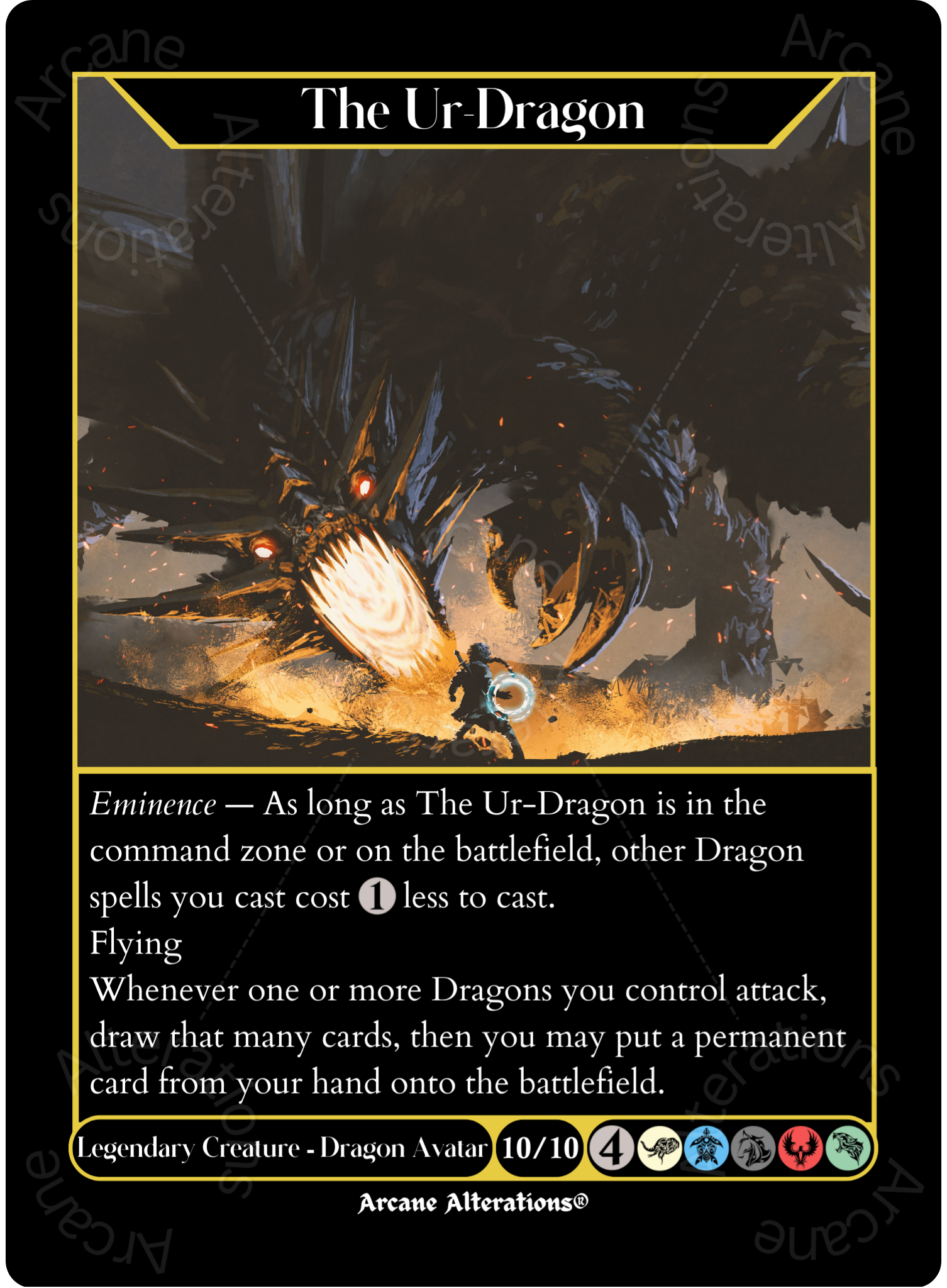 high quality proxy mtg cards The Ur-Dragon Set Name:Phyrexia All Will Be One - Purple tag-welcome-creative-pursuits so you don’t lose Kaalia of the Vast
