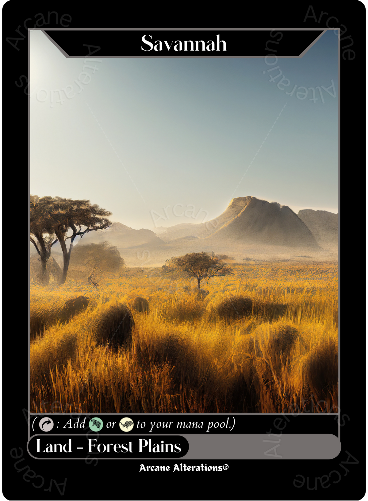 Savannah - High Quality Altered Art Custom Proxy Cards