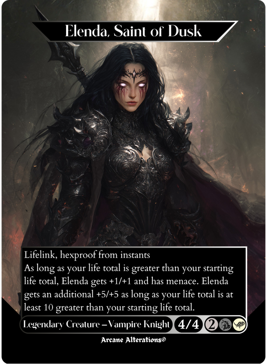 Elenda, Saint of Dusk - Full Art Altered Art Custom Proxy Cards