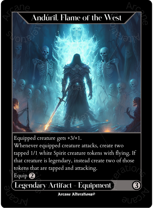 Anduril, Flame of the West - High Quality Altered Art Custom Proxy Cards