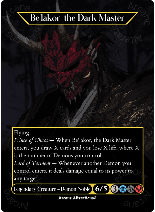 Be'lakor, the Dark Master - Full Art Altered Art Custom Proxy Cards