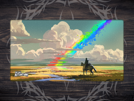 Fractured Rainbow Stitched Edge Playmat 24"x14" (2mm)