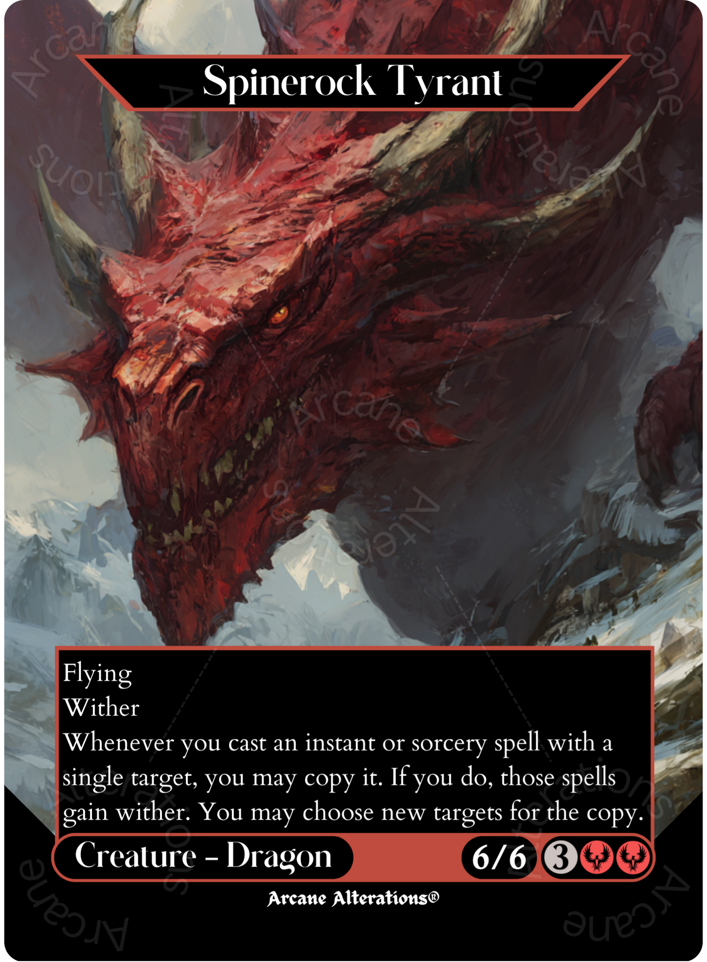 Spinerock Tyrant - Full Art Altered Art Custom Proxy Cards