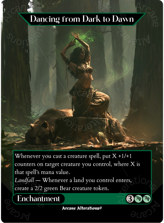 Dancing from Dusk to Dawn - Full Art Altered Art Custom Proxy Cards