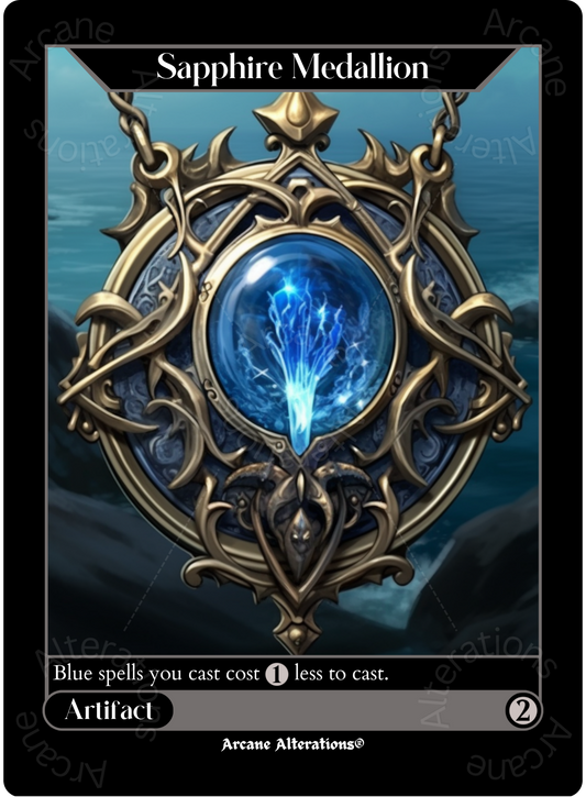 Sapphire Medallion - High Quality Altered Art Custom Proxy Cards