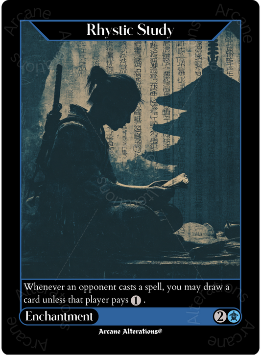 Rhystic Study - High Quality Altered Art Custom Proxy Cards