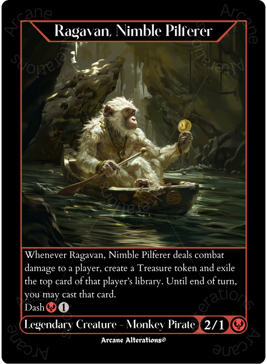 Ragavan, Nimble Pilferer - High Quality Altered Art Custom Proxy Cards