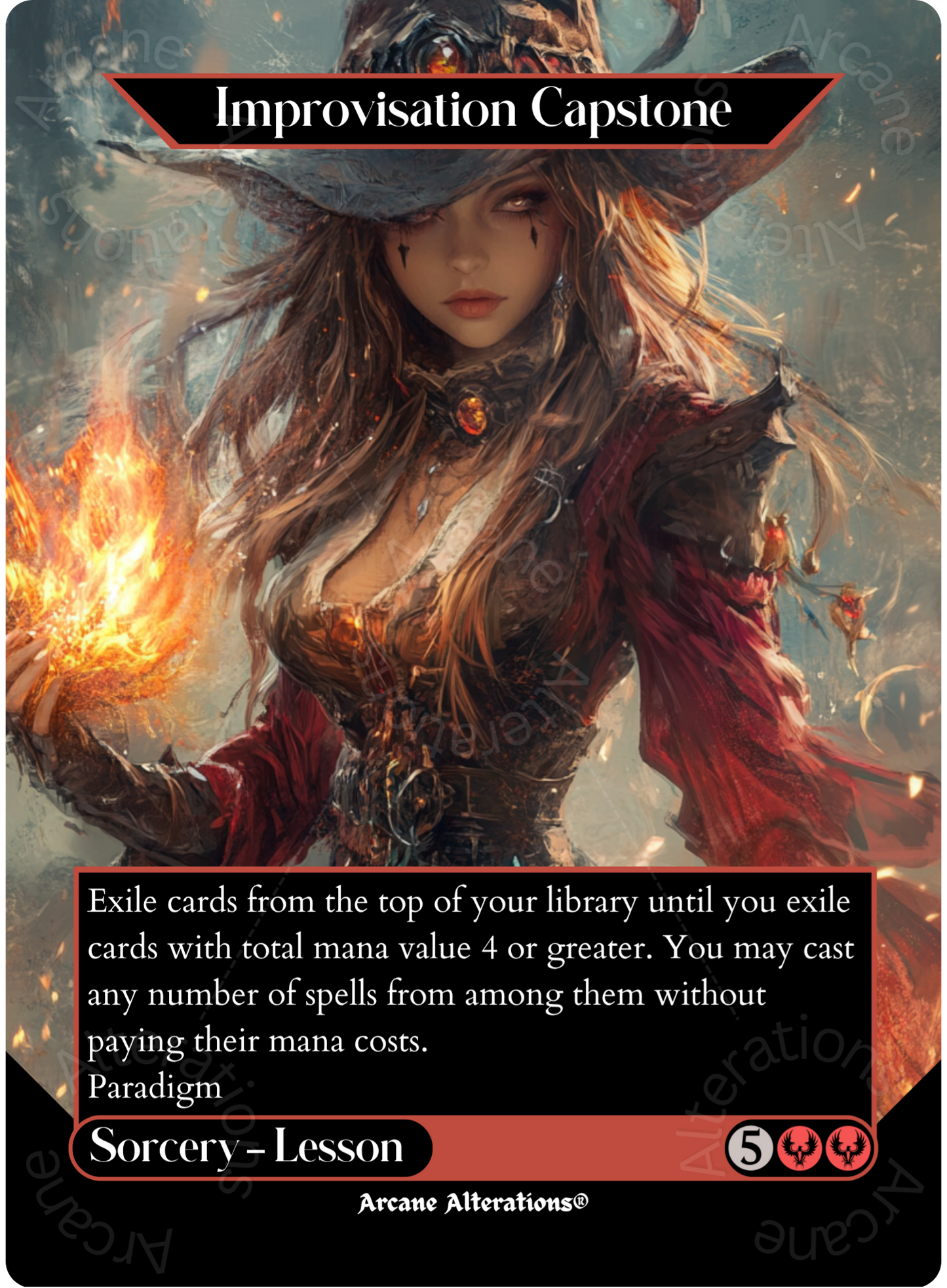 Improvisation Capstone - Full Art Altered Art Custom Proxy Cards