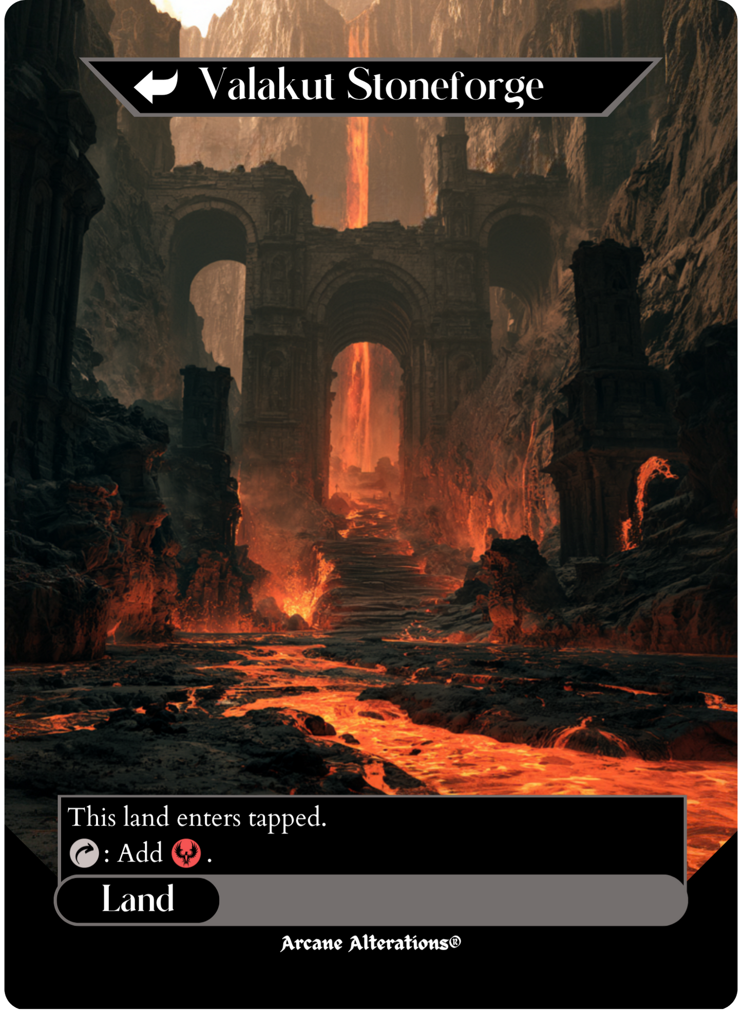 Valakut Awakening / Valakut Stoneforge - Full Art Altered Art Custom Proxy Cards