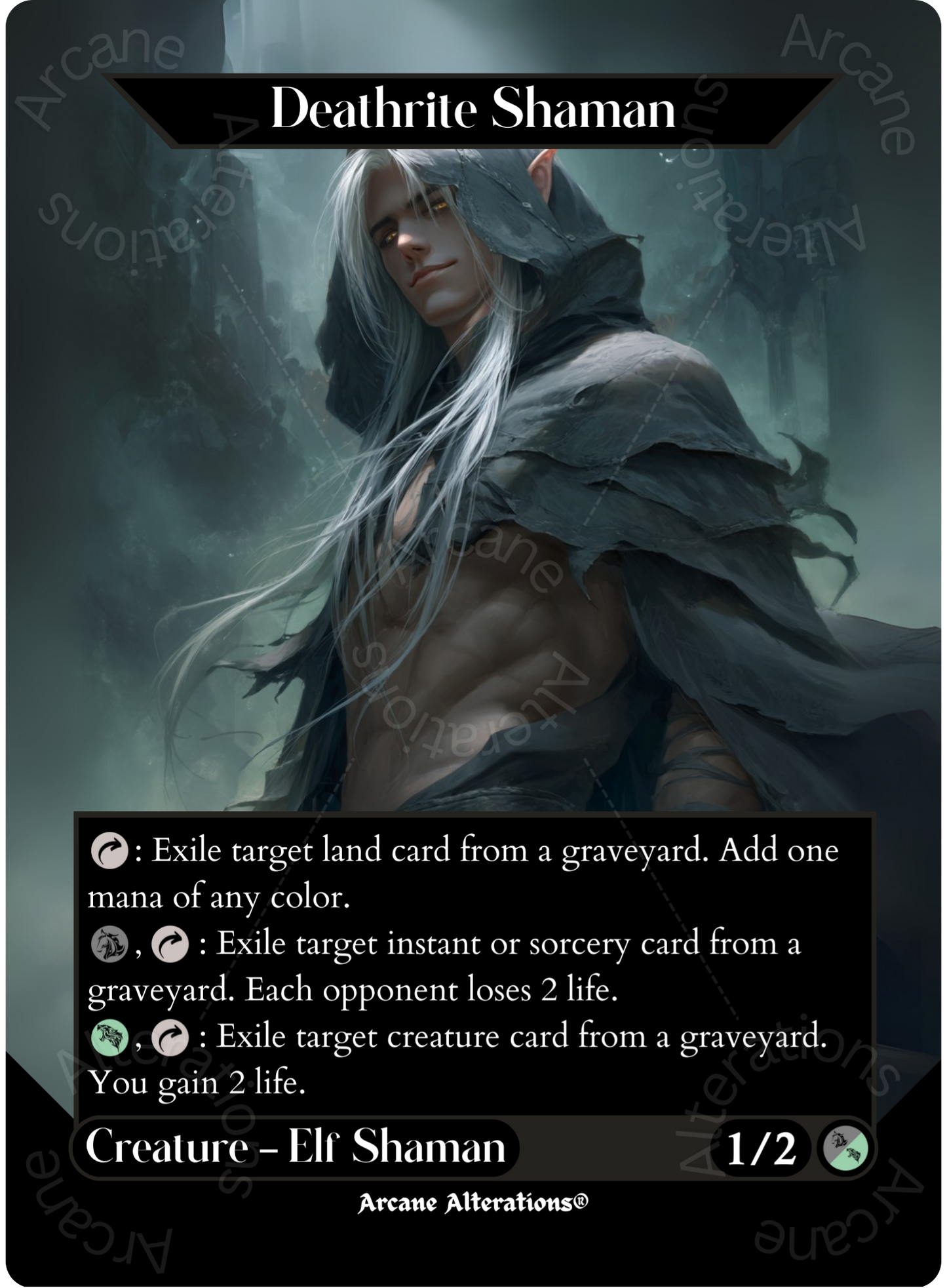 Deathrite Shaman - Full Art Altered Art Custom Proxy Cards