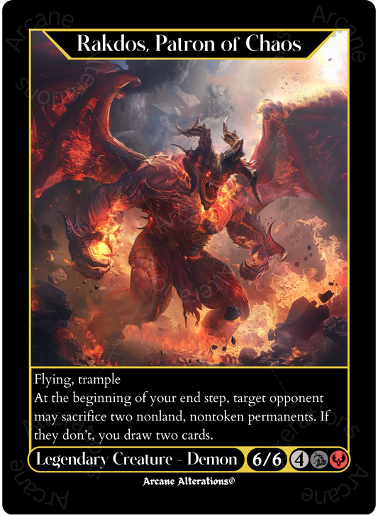 Rakdos, Patron of Chaos - High Quality Altered Art Custom Proxy Cards