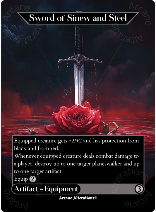 Sword of Sinew and Steel - Full Art Altered Art Custom Proxy Cards