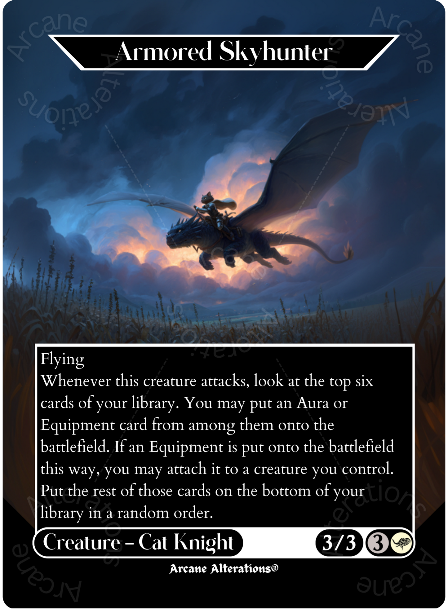 Armored Skyhunter - Full Art Altered Art Custom Proxy Cards