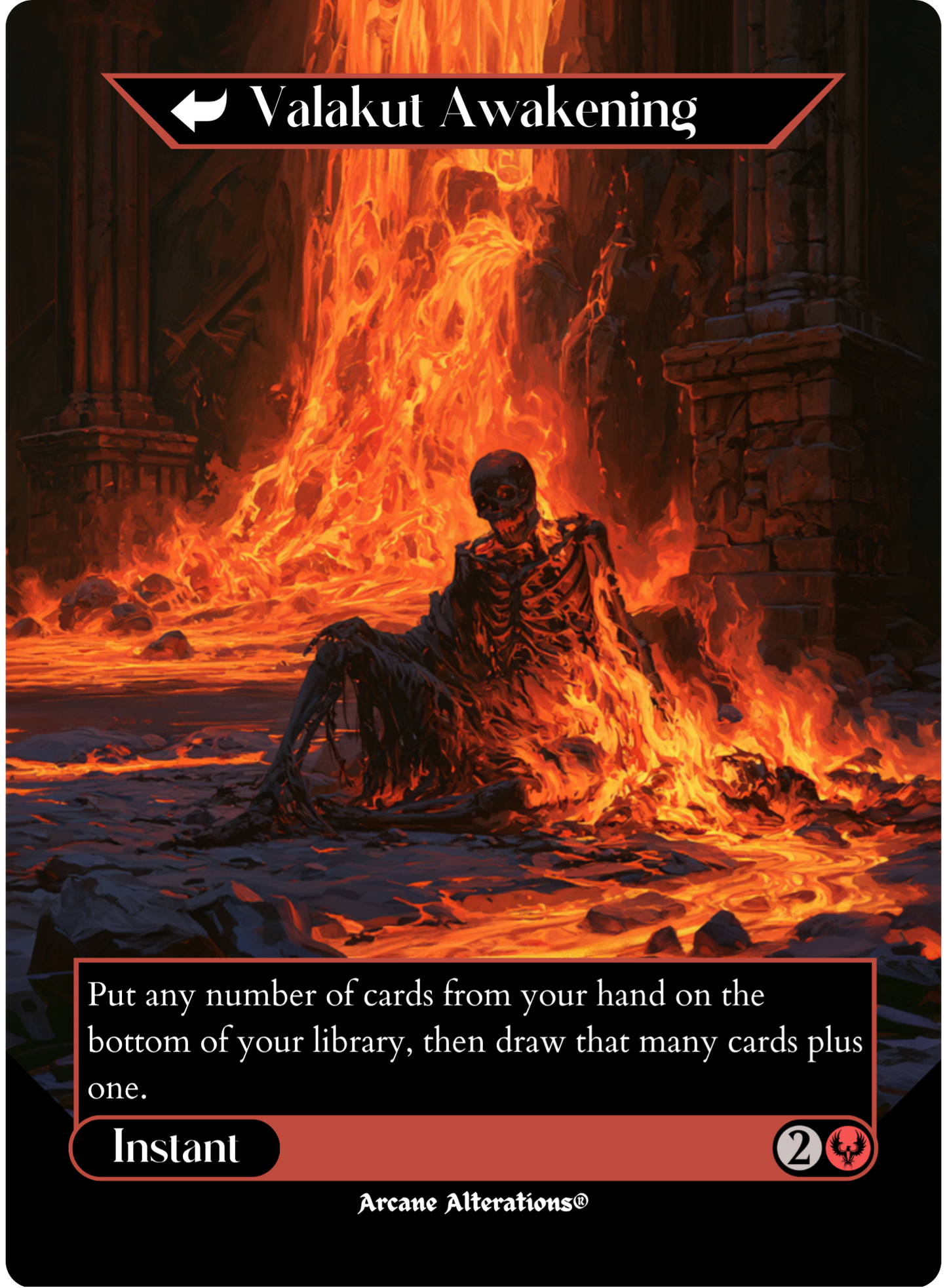 Valakut Awakening / Valakut Stoneforge - Full Art Altered Art Custom Proxy Cards