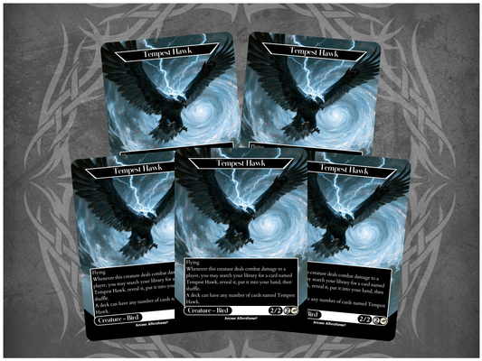 Tempest Hawk 5-10-15-Card Discount Bundle - Full Art Altered Art Custom Proxy Cards