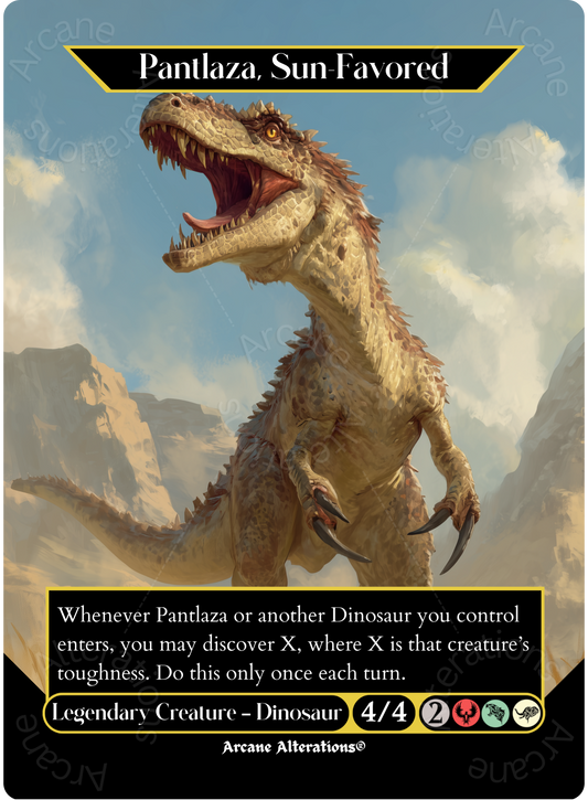 Pantlaza, Sun-Favored - Full Art Altered Art Custom Proxy Cards