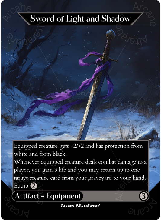 Sword of Light and Shadow - Full Art Altered Art Custom Proxy Cards