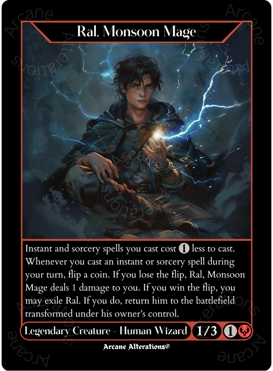 Ral, Monsoon Mage - High Quality Altered Art Custom Proxy Cards