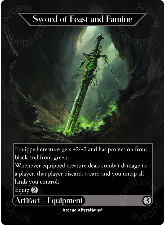 Sword of Feast and Famine - Full Art Altered Art Custom Proxy Cards