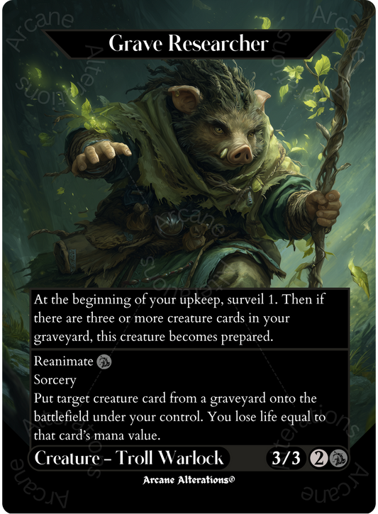 Grave Researcher - Full Art Altered Art Custom Proxy Cards
