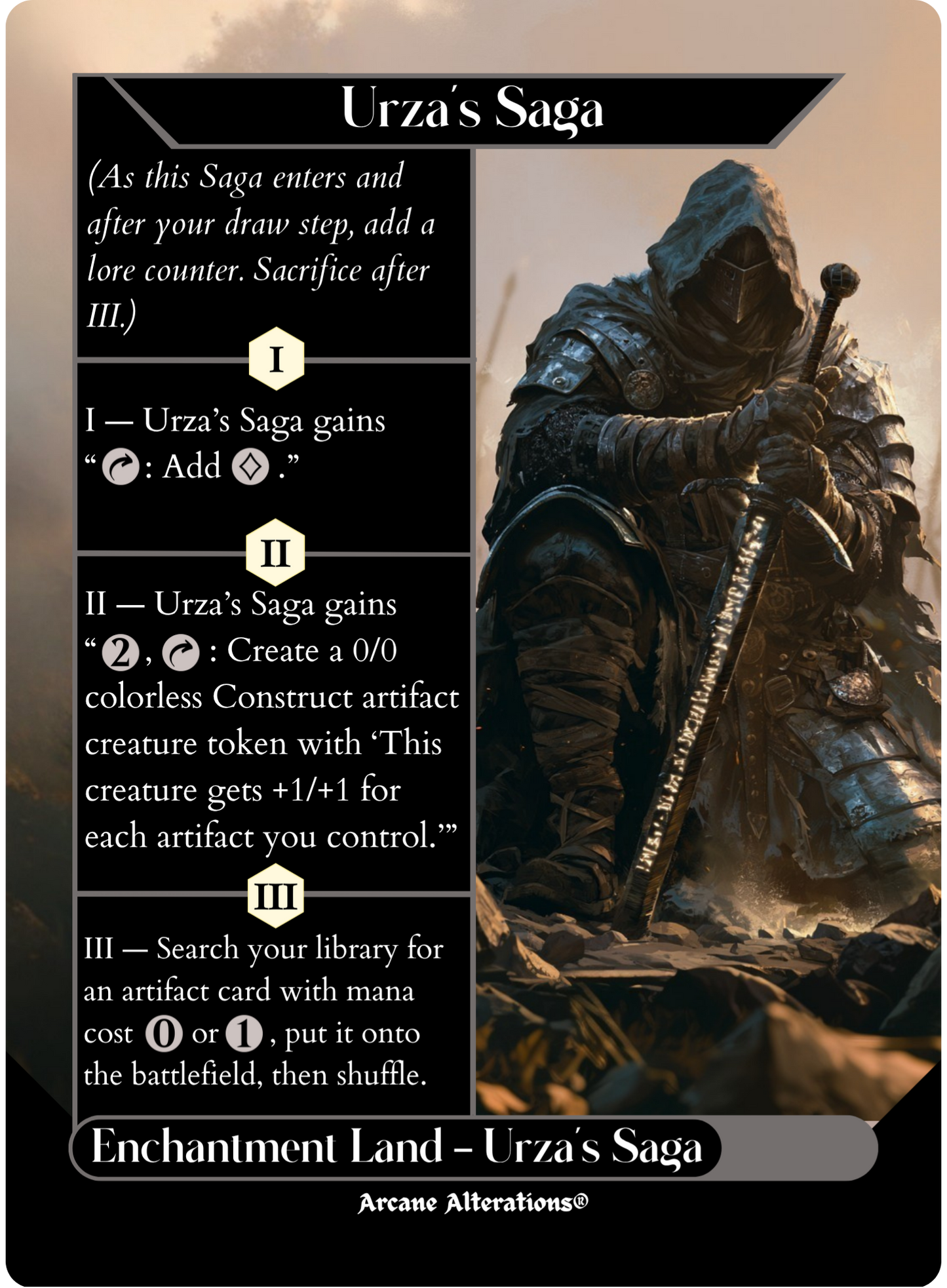 Urza's Saga - Full Art Altered Art Custom Proxy Cards